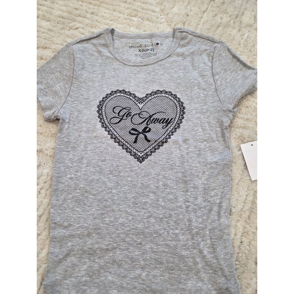 Special Edition Shirt Juniors XS Short Sleeve Tee Crew GO AWAY NWT B3